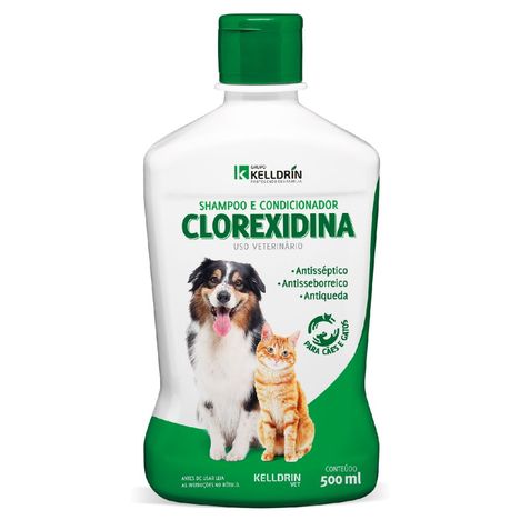 Shampoo e Condicionador Clorexidina 500ml - Kelldrin Shampoo e Condicionador Clorexidina 500ml - Kelldrin