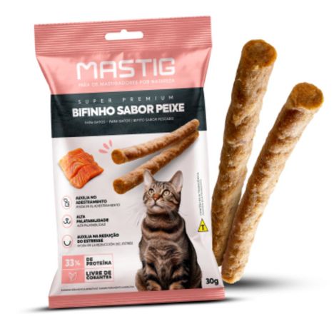 Bifinho Mastig Para Gato Sabor Peixe 30g Bifinho Mastig Para Gato Sabor Peixe 30g