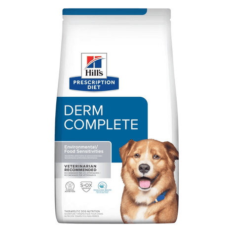 Ração Hill's Derm Complete para Cães Adultos Sabor Arroz & Ovos 2,94kg