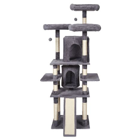 Arranhador Castelo 8 Bases com Toca – Torre para Gatos com Sisal Natural Arranhador Castelo 8 Bases com Toca – Torre para Gatos com Sisal Natural