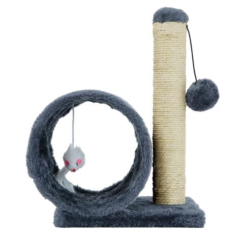 Arranhador Pino para Gatos com Toca Circular e Poste de Sisal Arranhador Pino para Gatos com Toca Circular e Poste de Sisal