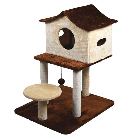 Arranhador Casa com Base para Gatos – American Pets Arranhador Casa com Base para Gatos – American Pets