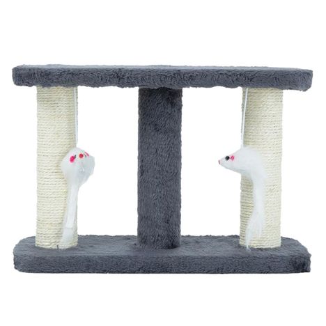 Arranhador Coliseu para Gatos com 3 Postes e Brinquedos Suspensos Arranhador Coliseu para Gatos com 3 Postes e Brinquedos Suspensos