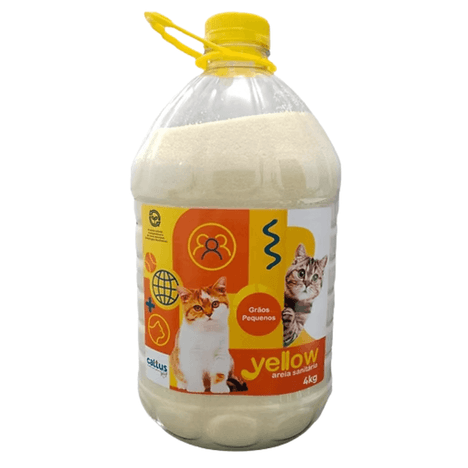 Areia Higiênica Biodegradável Yellow em Galão 4kg