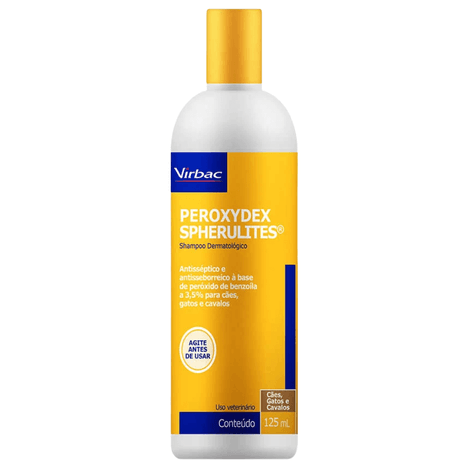 Shampoo Antisséptico Peroxydex Spherulites para Cães e Gatos com 125 ml Shampoo Antisséptico Peroxydex Spherulites para Cães e Gatos com 125 ml