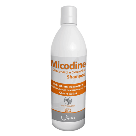 Shampoo Antifúngico e Antisséptico Micodine para Cães e Gatos com 500 ml Shampoo Antifúngico e Antisséptico Micodine para Cães e Gatos com 500 ml