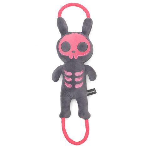 Brinquedo Skeleton Rabbit Cinza e Rosa com Som - Q Monster