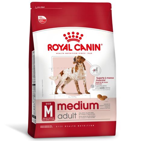 Ração Royal Canin Medium Para Cães Adultos de Porte Médio 12 kg Ração Royal Canin Medium Para Cães Adultos de Porte Médio 12 kg