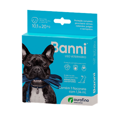 Antipulgas Banni para Cães 1,34ml de 10kg á 20kg Antipulgas Banni para Cães 1,34ml de 10kg á 20kg