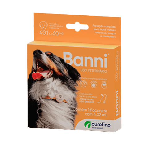 Antipulgas Banni para Cães 4,02ml de 40kg á 60kg Antipulgas Banni para Cães 4,02ml de 40kg á 60kg