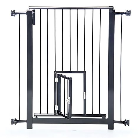 Portão Duo Plus 80cm Preto - NF Pet Portão Duo Plus 80cm Preto - NF Pet