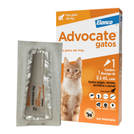 Antipulgas Advocate para Gatos de até 4kg 0,4ml Antipulgas Advocate para Gatos de até 4kg 0,4ml