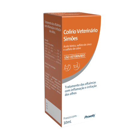 Colírio Veterinário Simões em 10ml Colírio Veterinário Simões em 10ml