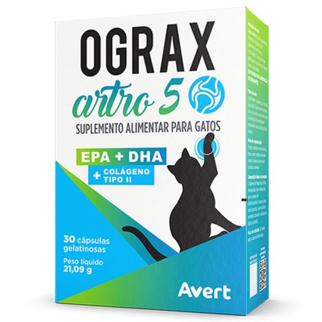 Suplemento Avert Ograx 5 para Gatos 30 Cápsulas