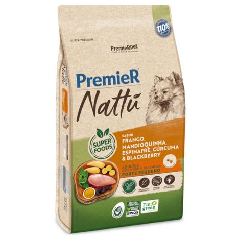 Ração Premier Nattu para Cães Adultos de Porte Pequeno Sabor Mandioquinha 1 kg Ração Premier Nattu para Cães Adultos de Porte Pequeno Sabor Mandioquinha 1 kg