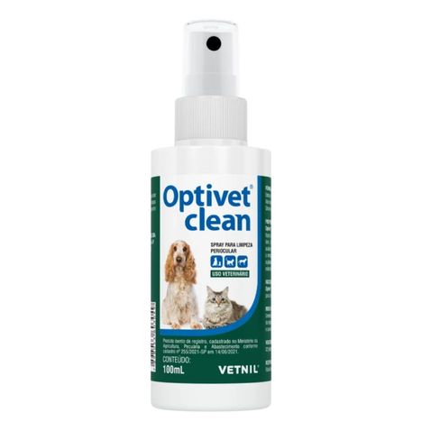 Optivet Clean Colírio Cães e Gatos 100ml