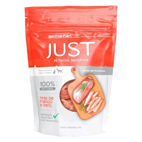 Petisco Just Tiras Mix Pato e Frango para Cães e Gatos 75g Petisco Just Tiras Mix Pato e Frango para Cães e Gatos 75g