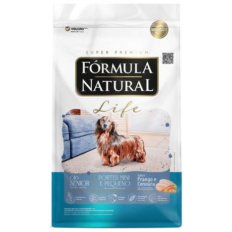 Ração Fórmula Natural Super Premium Life para Cães Sênior de Portes Mini e Pequeno Sabor Frango e Cenoura 10,1 kg Ração Fórmula Natural Super Premium Life para Cães Sênior de Portes Mini e Pequeno Sabor Frango e Cenoura 10,1 kg