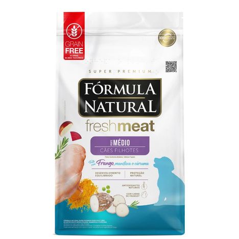 Ração Fórmula Natural Super Premium Fresh Meat para Cães Filhotes Porte Médio Frango, Mandioca e Cúrcuma 12 kg Ração Fórmula Natural Super Premium Fresh Meat para Cães Filhotes Porte Médio Frango, Mandioca e Cúrcuma 12 kg