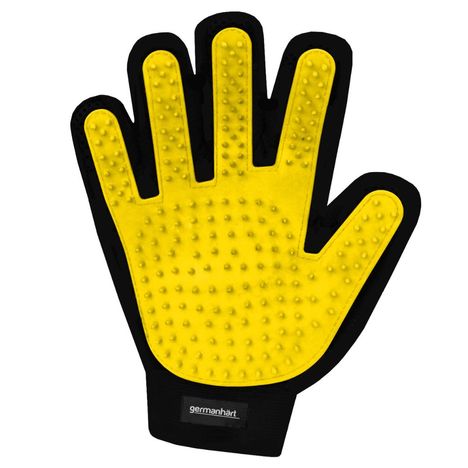 Luva de Dedo Tira Pelos Germanhart Amarela para Cães e Gatos Luva de Dedo Tira Pelos Germanhart Amarela para Cães e Gatos