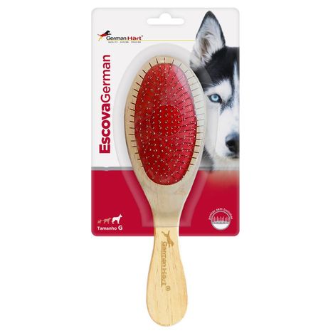 Escova Germanhart com Bolinha para Cães e Gatos - G Escova Germanhart com Bolinha para Cães e Gatos - G