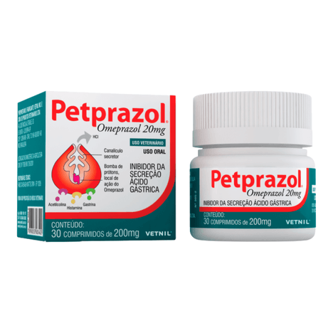 Petprazol 20mg com 30 Comprimidos Petprazol 20mg com 30 Comprimidos