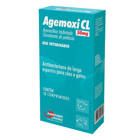 Agemoxi CL 50mg com 10 Comprimidos Agemoxi CL 50mg com 10 Comprimidos
