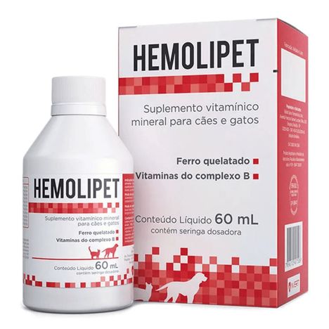 Suplemento Alimentar Avert Hemolipet Cães e Gatos 60ml Suplemento Alimentar Avert Hemolipet Cães e Gatos 60ml
