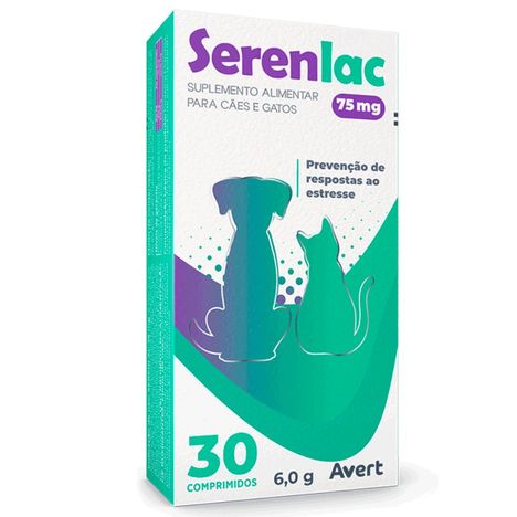 Serenlac 75mg Suplemento Alimentar Avert 30 Comprimidos