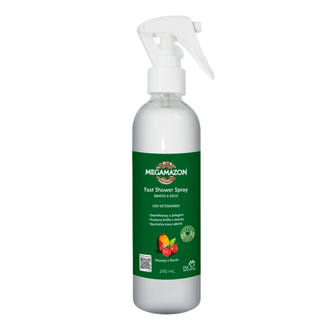 Banho a Seco Megamazon Fast Shower Pitanga e Buriti em 240ml Banho a Seco Megamazon Fast Shower Pitanga e Buriti em 240ml