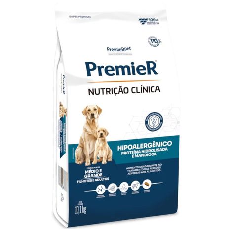 Ração Premier Nutrição Clínica Hipoalergênico para Cães de Médio e Grande Porte Mandioca 10,1 kg Ração Premier Nutrição Clínica Hipoalergênico para Cães de Médio e Grande Porte Mandioca 10,1 kg