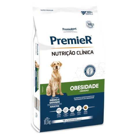 Ração Premier Nutrição Clínica Obesidade Para Cães Adultos de Raças Médias e Grandes 10 kg Ração Premier Nutrição Clínica Obesidade Para Cães Adultos de Raças Médias e Grandes 10 kg
