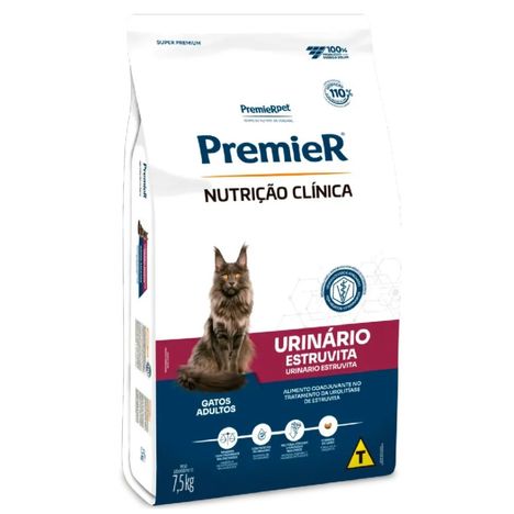 Ração Premier Nutrição Clínica Urinário Para Gatos 7,5 kg Ração Premier Nutrição Clínica Urinário Para Gatos 7,5 kg