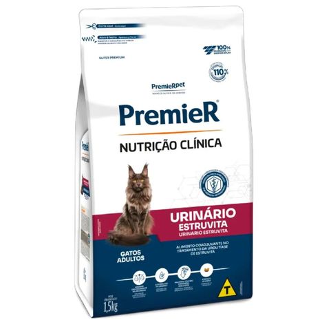 Ração Premier Nutrição Clínica Urinário Para Gatos 1,5 kg Ração Premier Nutrição Clínica Urinário Para Gatos 1,5 kg