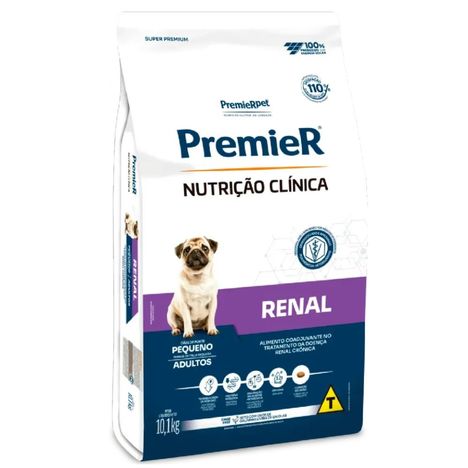 Ração Premier Cães Adultos Nutrição Clínica Renal Raças Pequenas 10,1 kg Ração Premier Cães Adultos Nutrição Clínica Renal Raças Pequenas 10,1 kg