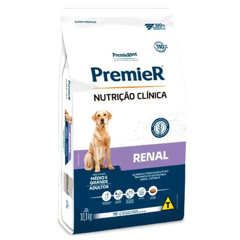 Premier Renal Ração Nutrição Clínica para Cães Adultos Raças Grandes 10,1 kg Premier Renal Ração Nutrição Clínica para Cães Adultos Raças Grandes 10,1 kg