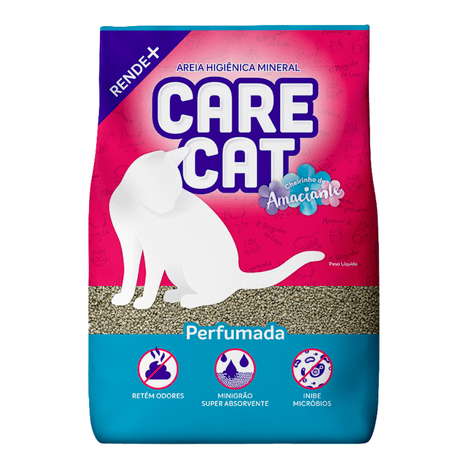 Areia Higiênica Carecat Perfumada 10 kg Areia Higiênica Carecat Perfumada 10 kg