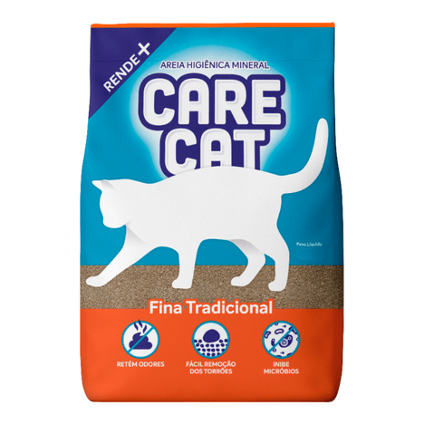 Areia Higiênica Carecat Fina Tradicional 4 kg Areia Higiênica Carecat Fina Tradicional 4 kg