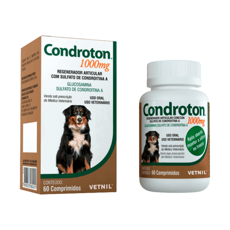 Regenerador Articular Condroton para Cães com 60 Comprimidos de 1000 mg Regenerador Articular Condroton para Cães com 60 Comprimidos de 1000 mg