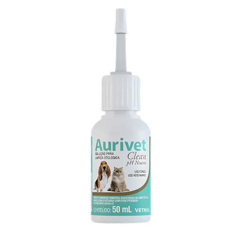 Aurivet Clean pH Neutro Solução Otológica em 50ml