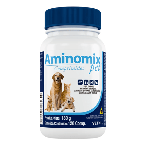 Suplemento Aminomix Pet com 120 Comprimidos Suplemento Aminomix Pet com 120 Comprimidos