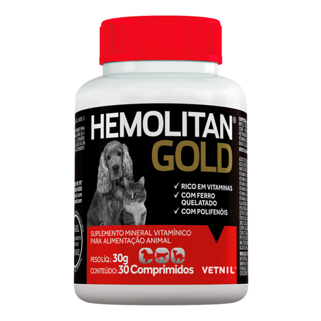 Suplemento Hemolitan Gold com 30 Comprimidos Suplemento Hemolitan Gold com 30 Comprimidos