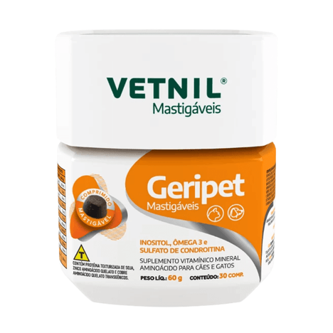 Suplemento Geripet Mastigáveis com 30 Comprimidos Suplemento Geripet Mastigáveis com 30 Comprimidos