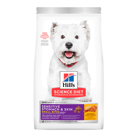 Ração Hill's Pele Sensível para Cães Adultos Pedaços Pequenos Sabor Frango 1,81kg
