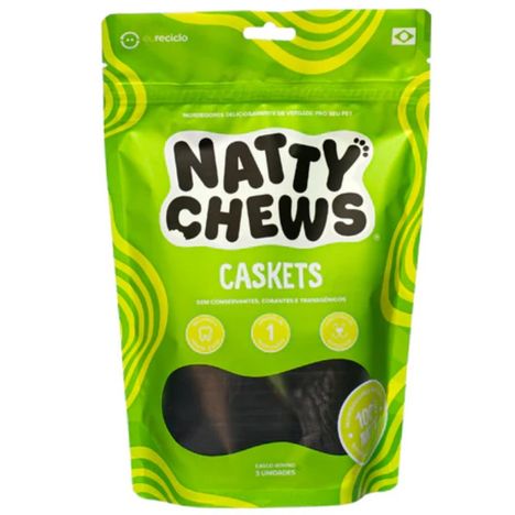 Caskets Casco Bovino Natty Chews com 3 Unidades