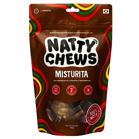 Misturita Recorte Bovino Natty Chews 100g Misturita Recorte Bovino Natty Chews 100g