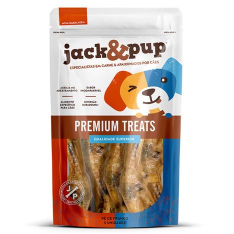 Petisco Jack&Pup Pé de Frango para Cães de Porte Grande Petisco Jack&Pup Pé de Frango para Cães de Porte Grande