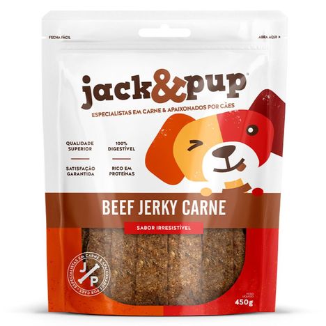 Petisco Jack&Pup Beef Jerky Carne para Cães 400g Petisco Jack&Pup Beef Jerky Carne para Cães 400g