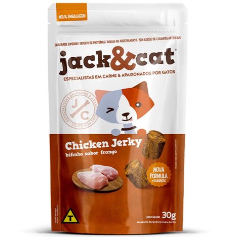 Petisco Jack&Cat Beef Jerky Frango para Gatos 30g Petisco Jack&Cat Beef Jerky Frango para Gatos 30g