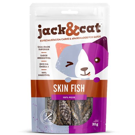 Petisco Jack&Cat Skin Fish para Gatos 20g Petisco Jack&Cat Skin Fish para Gatos 20g